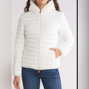 SAVE THE DUCK White Puffer Jacket